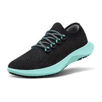 Allbirds Tree Dasher 2 Loopschoenen Dames Zwart Mintgroen | BE1259DF