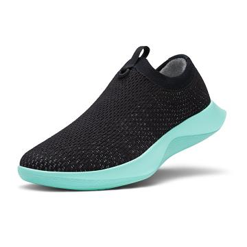 Allbirds Tree Dasher Relay Loopschoenen Dames Zwart Mintgroen | BE1301VR
